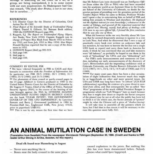 Animal Mutilation 1988,Sweden,FSR1989V34N4 - Imagen 1