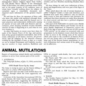Animal Mutilations 1984,FSR1985V30N6