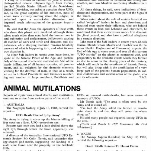 Animal Mutilations 1984,FSR1985V30N6 - Imagen 1