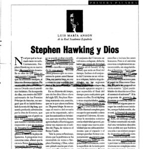 Anson,Stephen Hawking y Dios