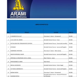 Arami,Libros espiritistas