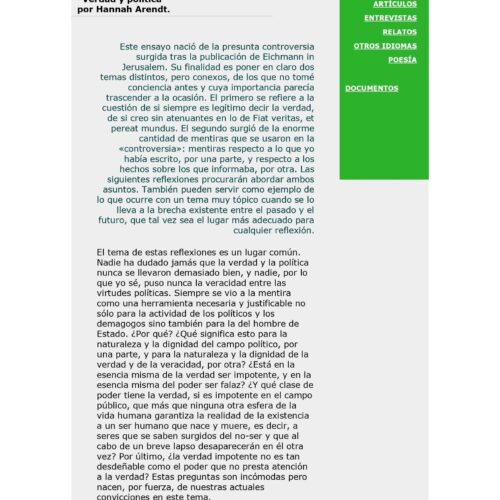Arendt,Hannah,Verdad y politica - Imagen 1