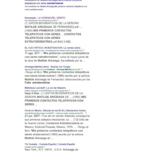 Ariceaga,Matilde,Mis primeros contactos telepaticos con seres extraterresstres