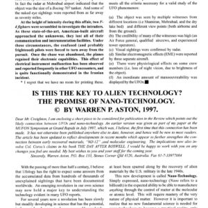 Aston,UFOs,Col.Corso and nano-technology,FSR1998V43N4