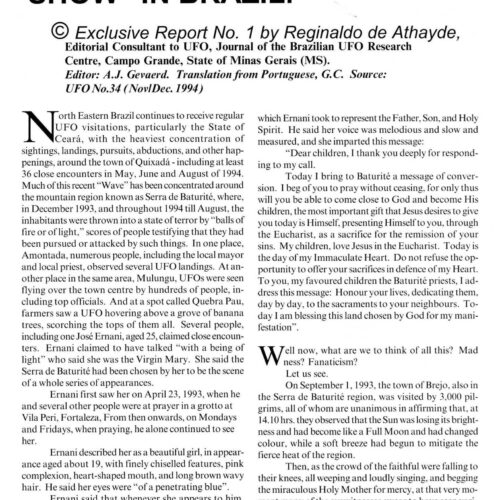 Athayde-Gevaerd,Humanoids 1994,Ceara,Brazil,FSR 1995V40N4 - Imagen 1