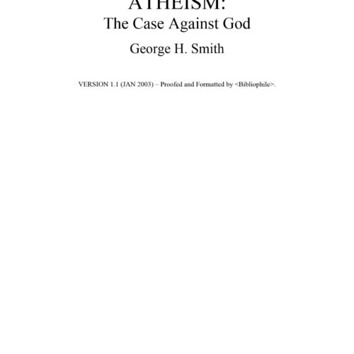 Atheism,the case against God,G.H.Smith - Imagen 1