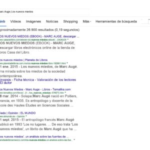 Auge,Marc,Los nuevos miedos