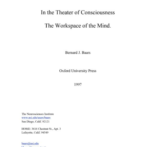 Baars,In the theater of consciousness - Imagen 1
