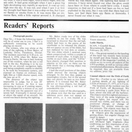 Badham,UFOs 1973,Britain,FSR-CH 1973 N 14 - Imagen 1