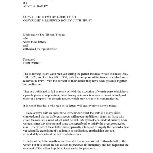 Bailey,Letters on Occult Meditation - Imagen 1