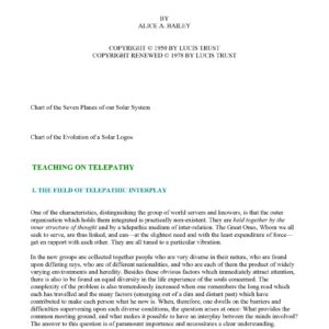 Bailey,Telepathy and the etheric vehicle