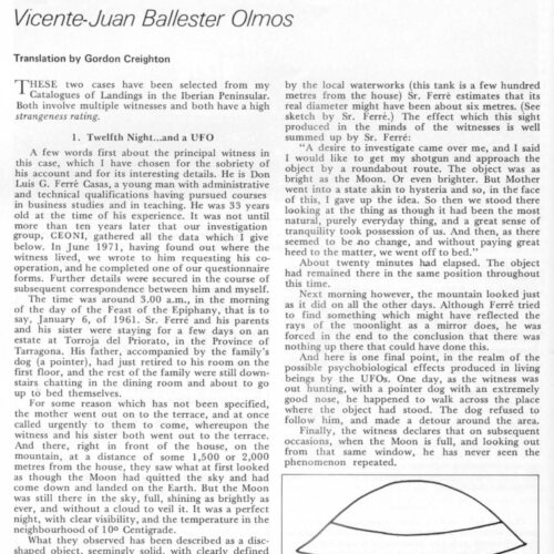 Ballester Olmos,UFO 1961,Jose Darnaude,Sevilla,Spain,FSR-CH 1974 N 18 - Imagen 1