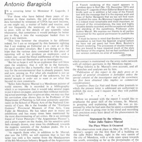 Baragiola,UFO 1971,Mendoza,FSR72V18N2 - Imagen 1