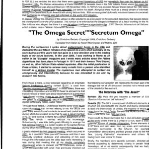 Barbato,Aliens and Vatican Intelligence Agency,Omega Secret,FSR2008V53N1