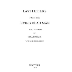 Barker,Letters Living Dead Man-3