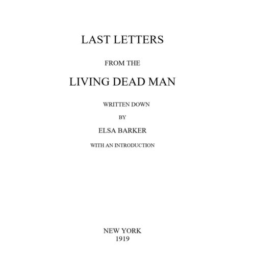 Barker,Letters Living Dead Man-3 - Imagen 1
