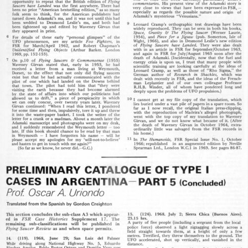 Barker,UFOs 1973,England,FSR-CH 1974 N 18 - Imagen 1