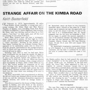 Basterfield,UFO 1973,South Australia,FSR-CH 1974 N 18