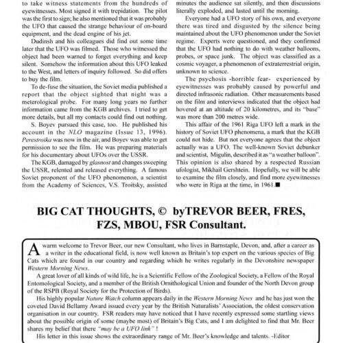 Beer,Mystery Big Cats from UFOs,Britain,FSR2001V46N1 - Imagen 1