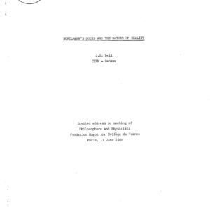 Bell,J.S.,The nature of reality