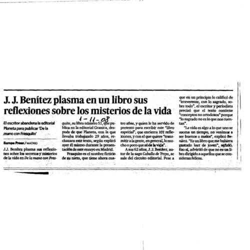 Benitez,J.J.,De la mano con Frasquito - Imagen 1