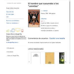 Benitez,Juan Jose,El hombre que susurraba a los ummitas