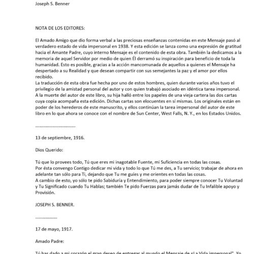 Benner,Joseph S.,La vida impersonal 1916 - Imagen 1