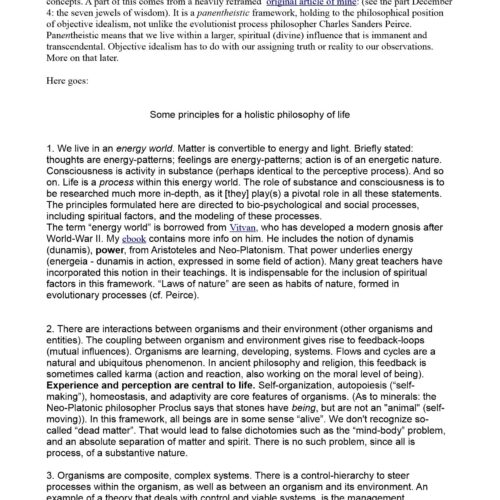 Bennett-Peirce,Panentheistic Holistic Philosophy of Life - Imagen 1