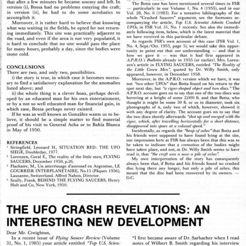 Benson,UFO Crash Revelations,FSR1986V31N5 - Imagen 1