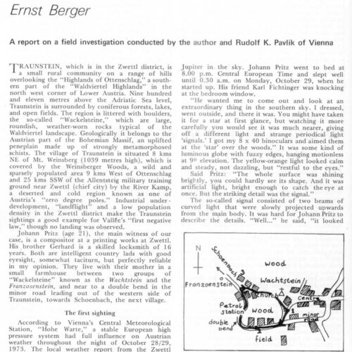 Berger,UFOs 1973,Austria,FSR74V20N2 - Imagen 1