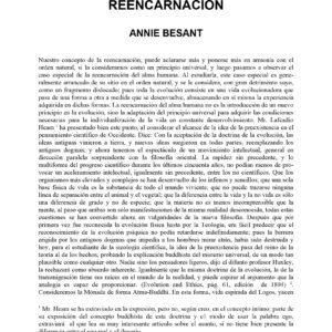 Besant,Reencarnacion