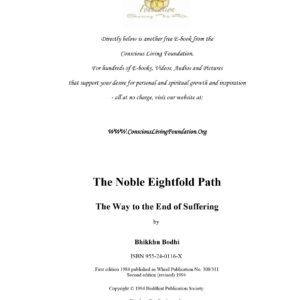 Bhikkhu Bodhi,The noble eightfold path to liberation