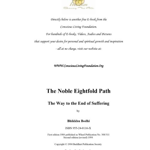 Bhikkhu Bodhi,The noble eightfold path to liberation - Imagen 1