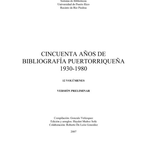 Bibliografia Puertorriquenya A-Z,50 anyos,1930-1980,12 volumenes - Imagen 1