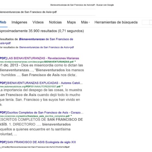 Bieneventuranzas de San Francisco de Asis - Imagen 1