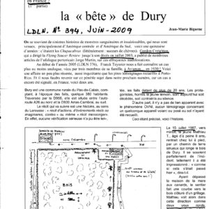 Bigorne,Chupacabras et mutilations en France