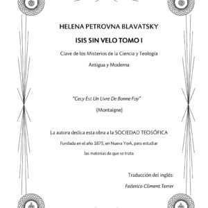Blavatsky,Isis sin Velo-1