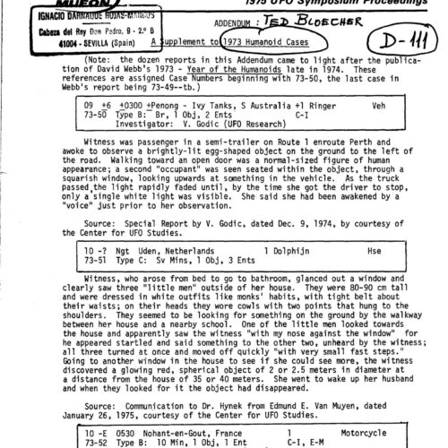 Bloecher,Humanoid Cases 1973 - Imagen 1