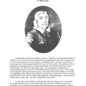 Boehme,His illumination,Mark Jaqua