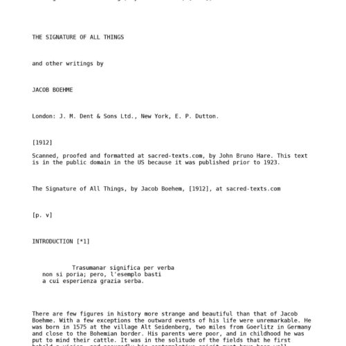 Boehme,Jacob,The signature of all things - Imagen 1