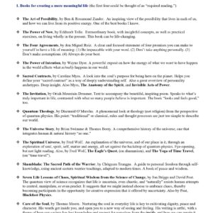 Books Meaningful Life List