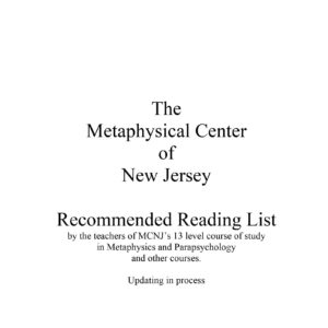 Books Spiritual List,Metaphysical Center