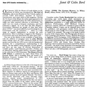 Bord,Evans,UFOs,Greatest Mystery,FSR80V26N1