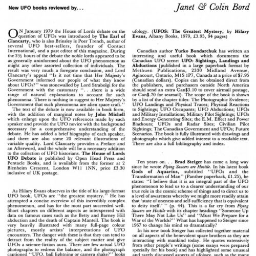 Bord,Evans,UFOs,Greatest Mystery,FSR80V26N1 - Imagen 1