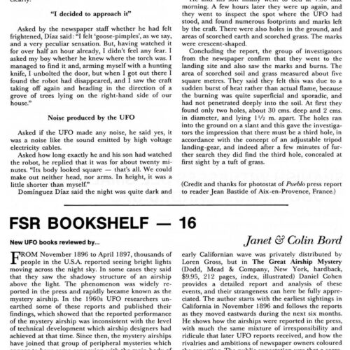 Bord,UFO 1981 burns a woman,England,FSR82V28N2 - Imagen 1