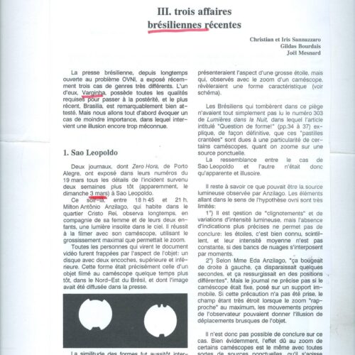 Bourdais-Mesnard-Sannazzaro,Humanoides 1996,Varginha,Brasil - Imagen 1