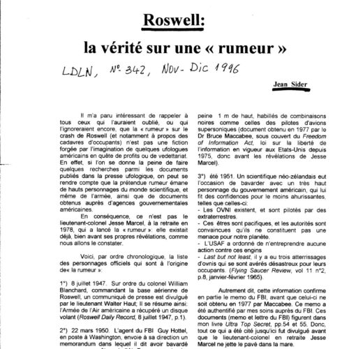 Bourdais,Roswell,Enquetes,secret et desinformation - Imagen 1