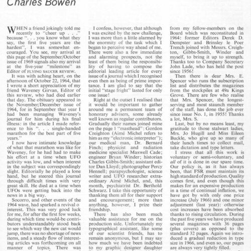 Bowen,Five Years on FSR,1964-69,FSR69V15N5 - Imagen 1