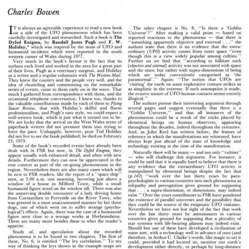 Bowen,The Great UFO Enigma,FSR79V25N6 - Imagen 1