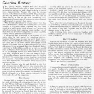 Bowen,UFOs 1972,Nepal,FSR73V19N4